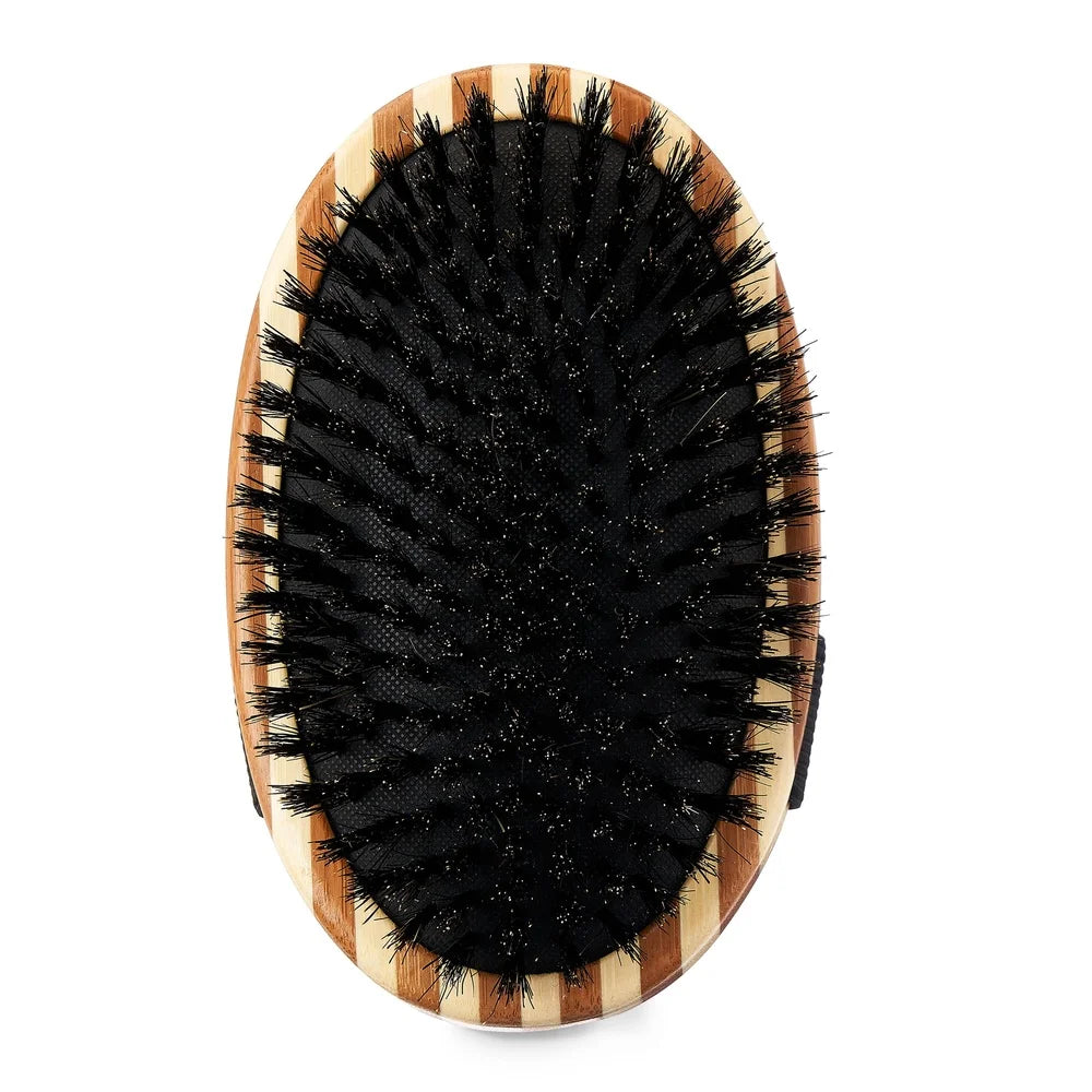 XMSJ Bamboo Dog Palm Brush Natural Bristles Grooming Tool