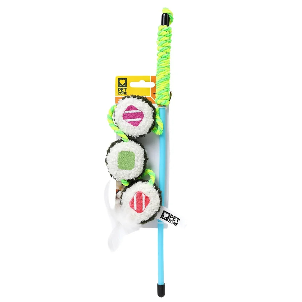 XMSJ Interactive Sushi Wand Cat Toy with Catnip