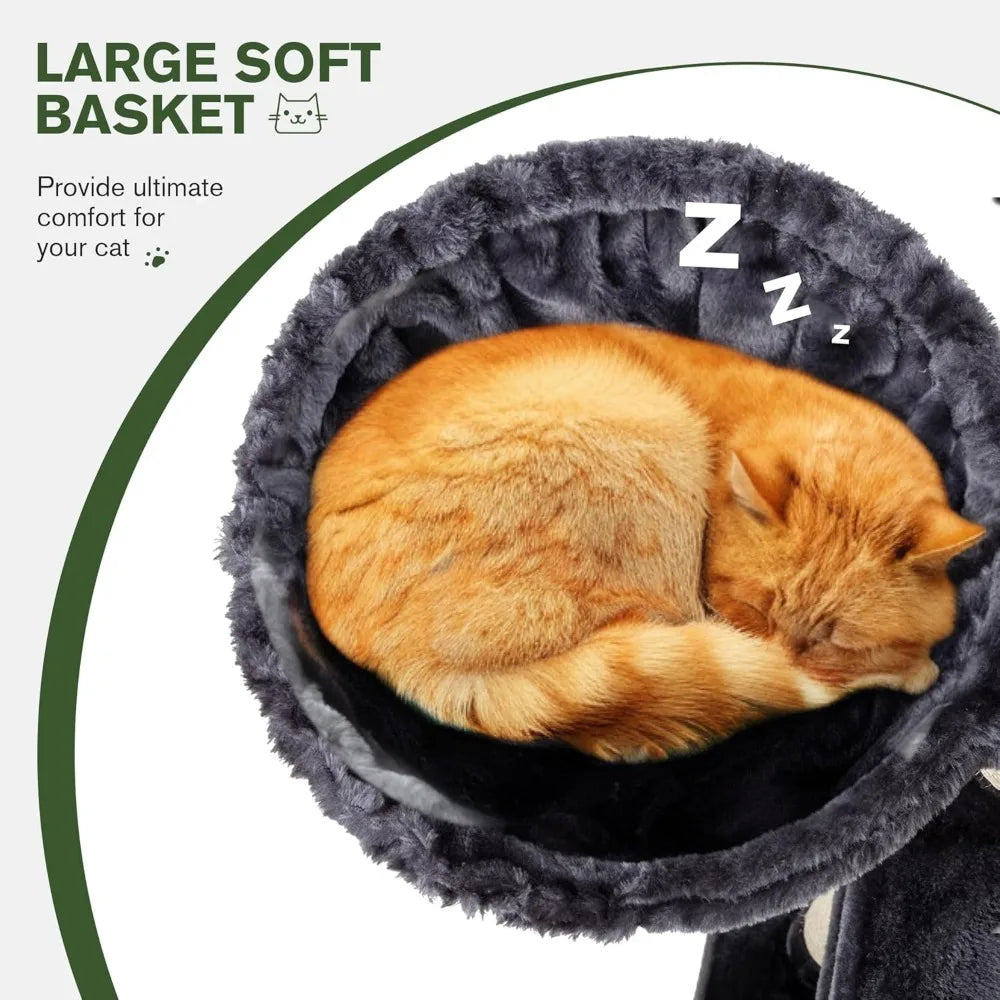 Dafify Multi-Level Large Cat Tree Tower with Perches