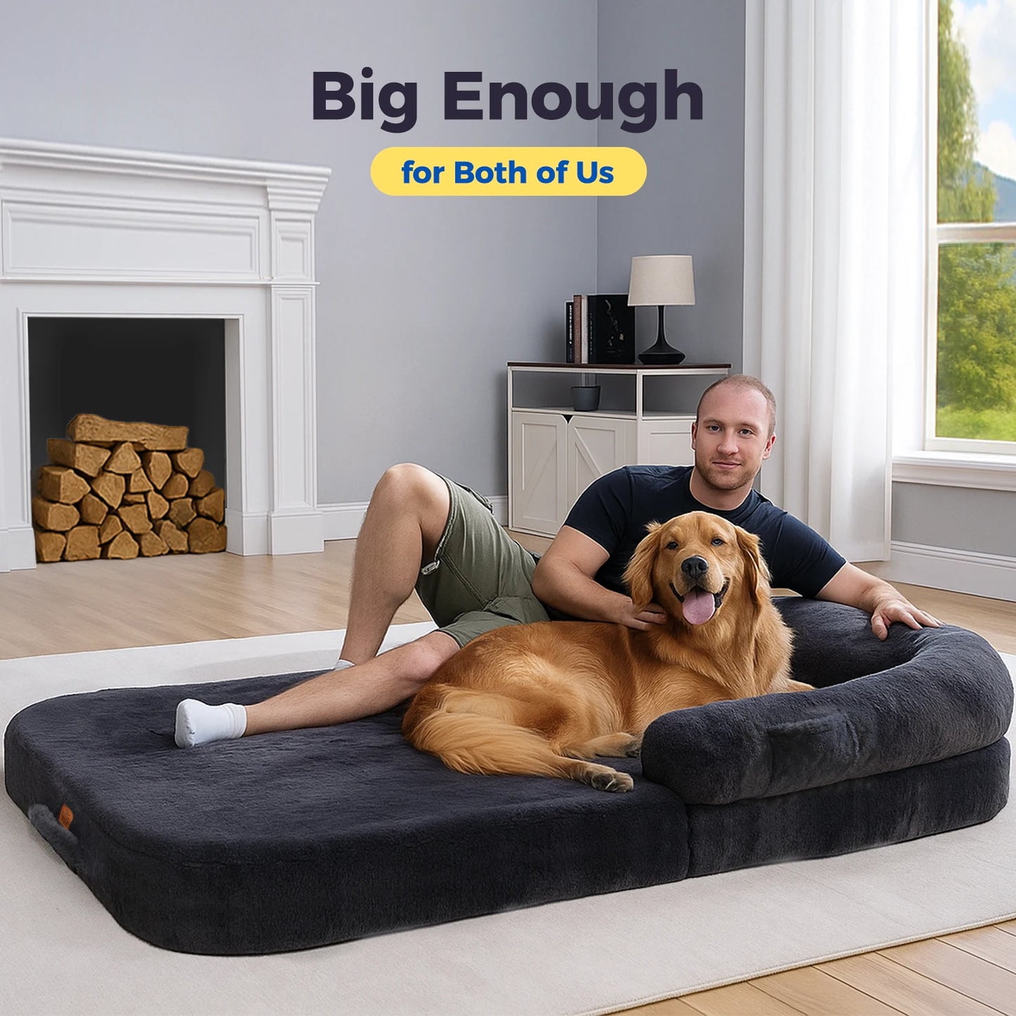 PEQULTICN Foldable Dog Bed Mat Portable Washable Anywhere
