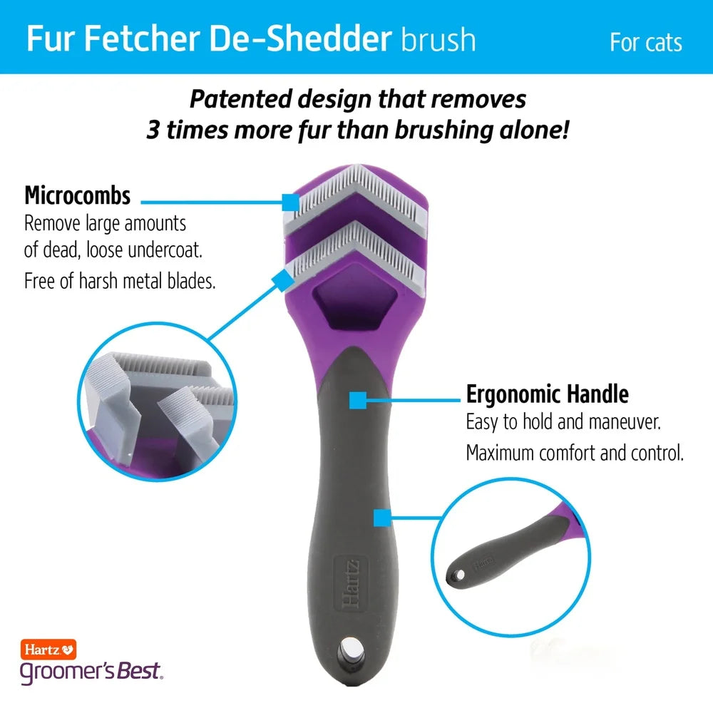 XMSJ Ergonomic Cat De-Shedding Tool for Easy Grooming
