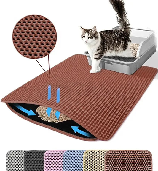 Cat Litter Mat Honeycomb Dual Layer Non Slip Waterproof