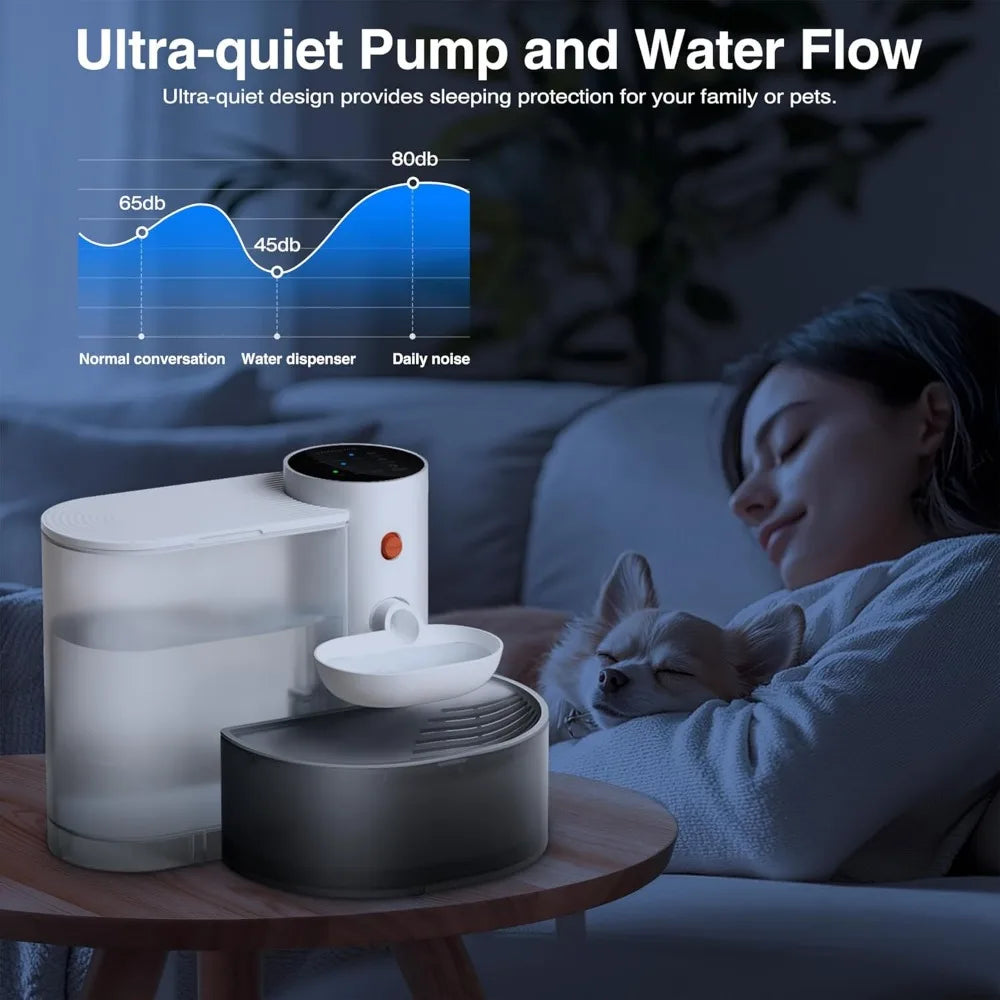 Smart Pet Water Fountain Filterless Wireless Cat Dispenser
