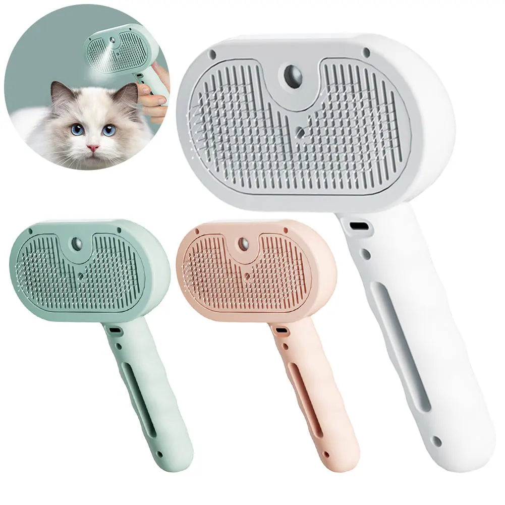 Cat Steam Brush 3 in 1 Grooming Tool for Pets
