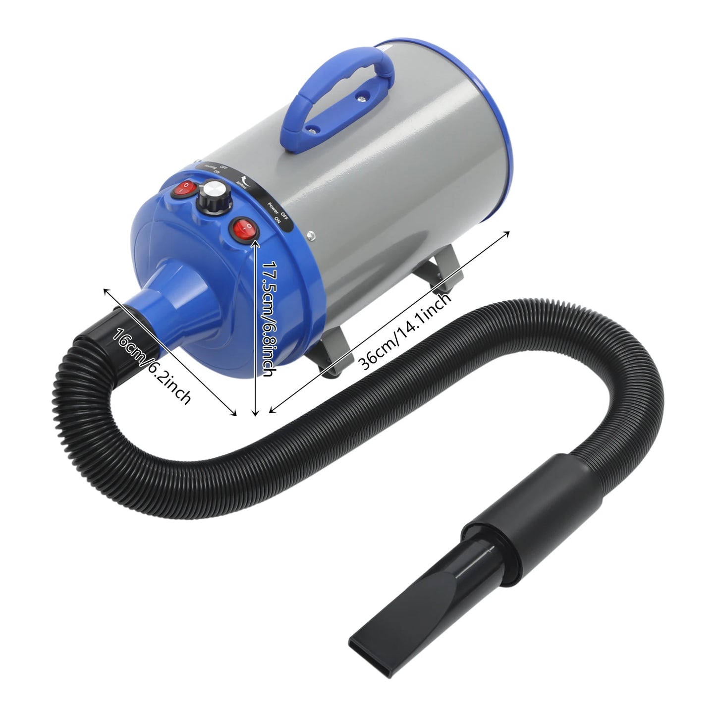 2200W Professional Pet Grooming Dryer with Adjustable Wind Speed