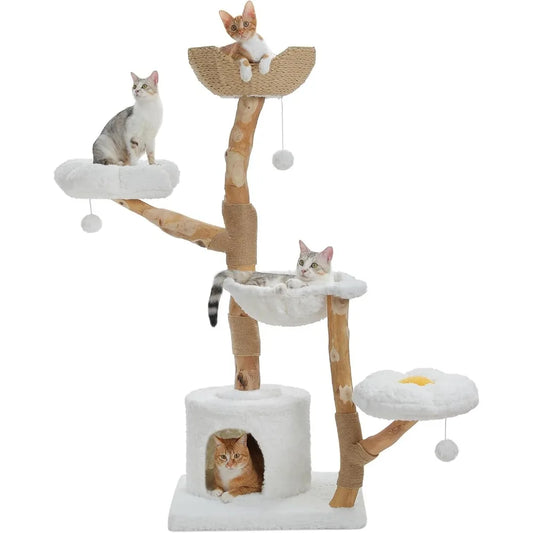 Dafify Cat Tree with Large Basket and Hammock