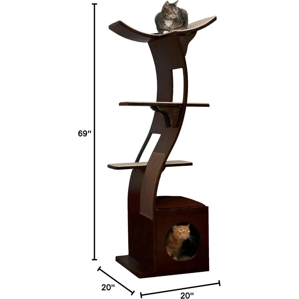 The Refined Feline Lotus Cat Tower Furniture