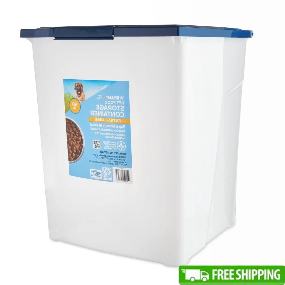 XMSJ Extra-Large Plastic Pet Food Storage Container