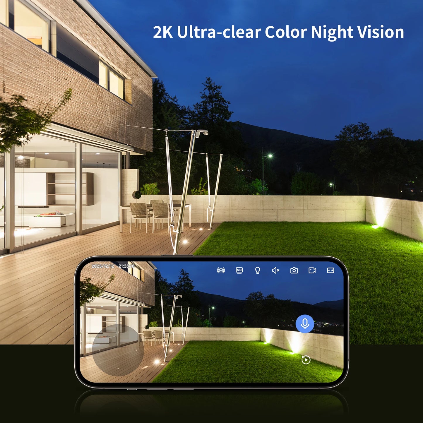 Jennov 2K HD Wireless Outdoor Indoor Security Camera