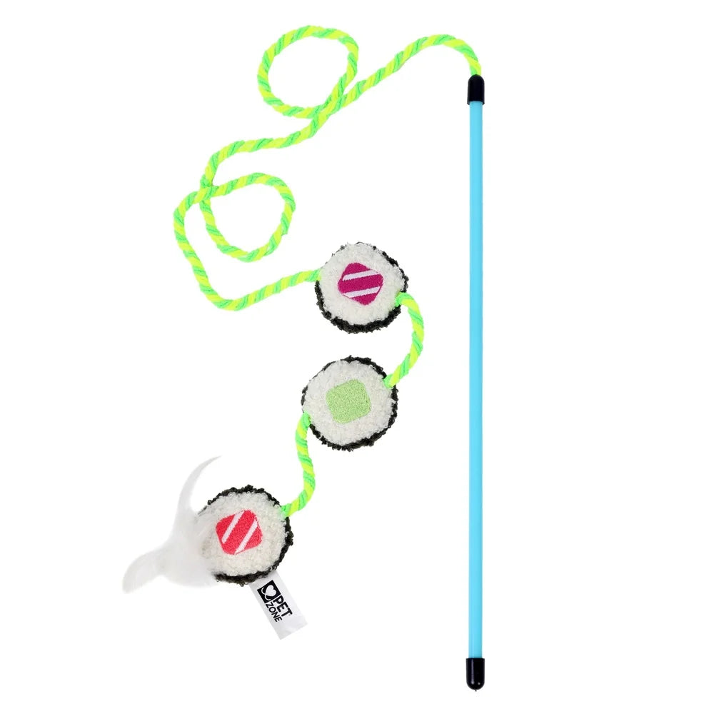 XMSJ Interactive Sushi Wand Cat Toy with Catnip