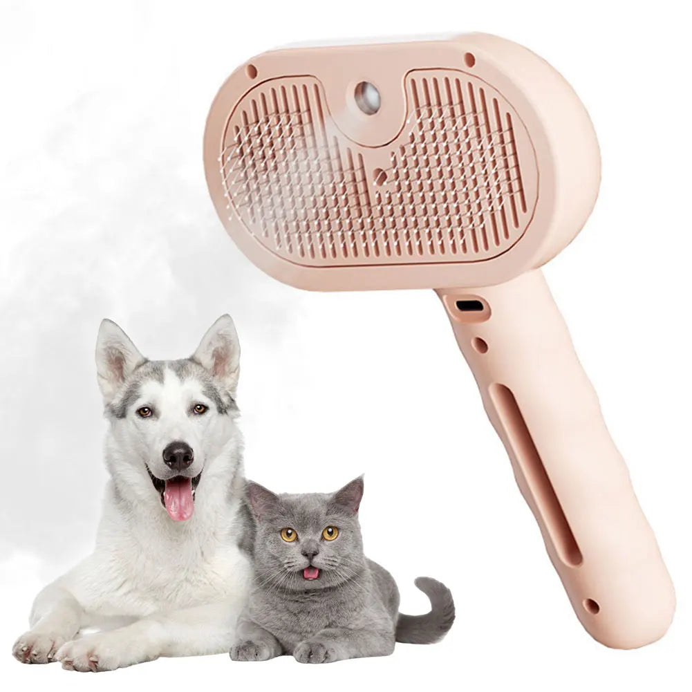 Cat Steam Brush 3 in 1 Grooming Tool for Pets