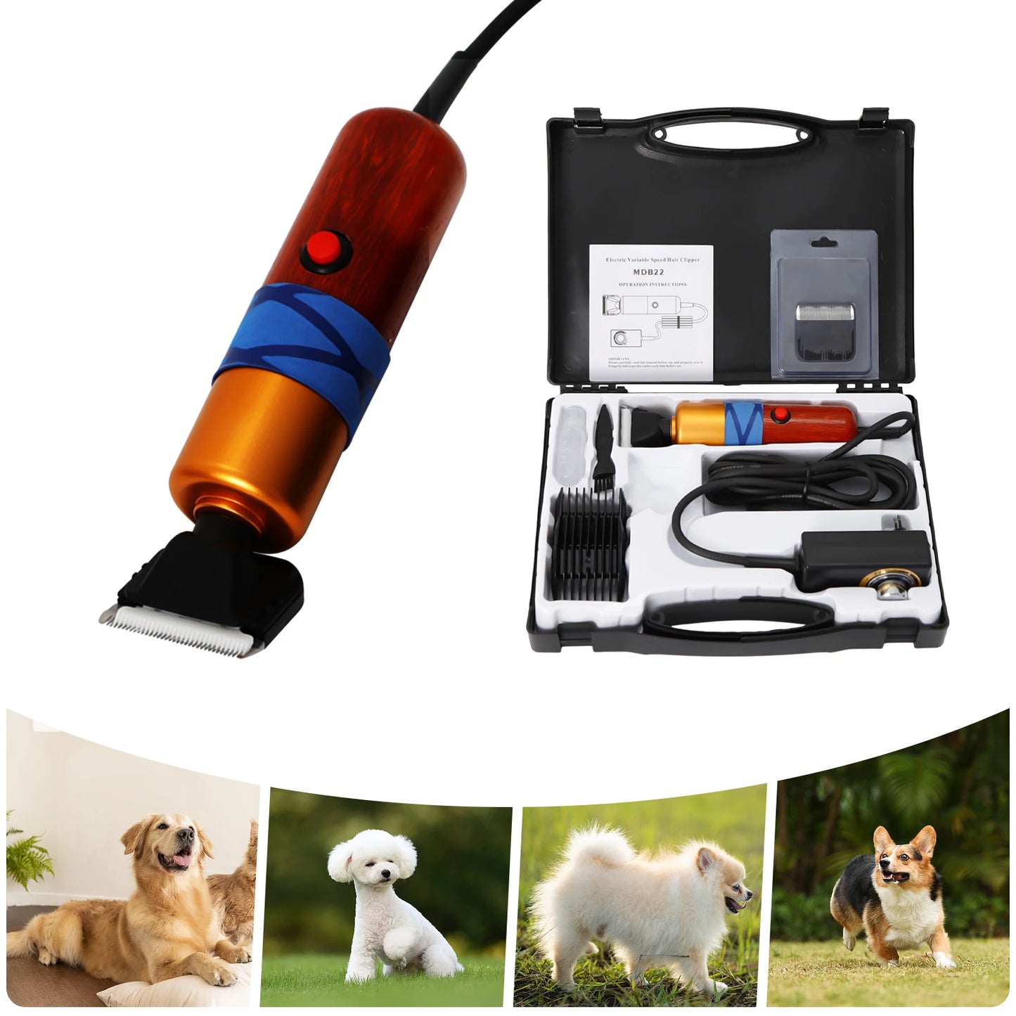 Pet Hair Clipper Professional Electric Dog Grooming Tool