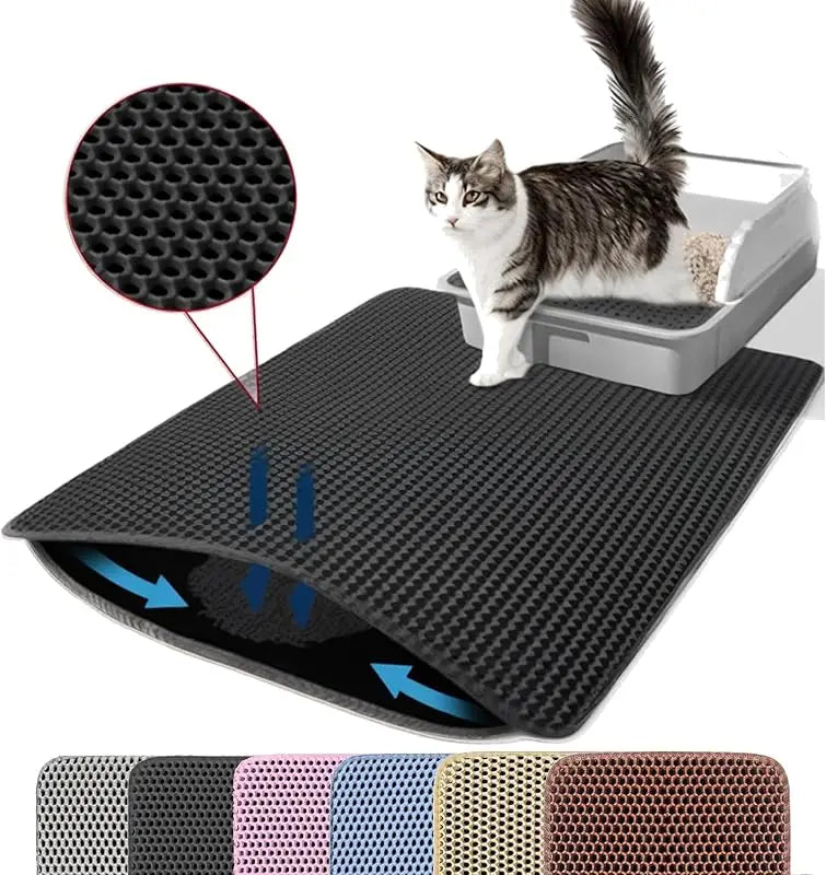 Cat Litter Mat Honeycomb Dual Layer Non Slip Waterproof