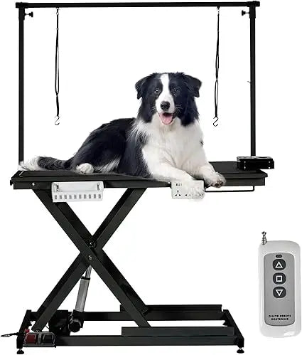 MKDK Electric Lift Dog Grooming Table with Overhead Arm