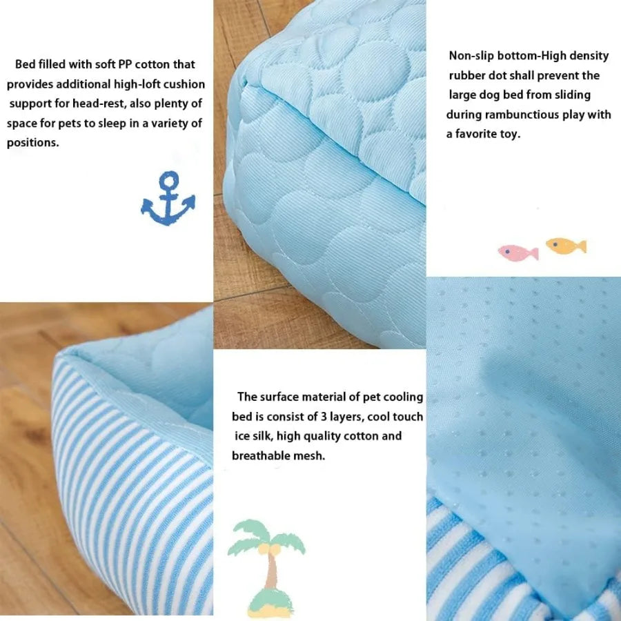 Guangdong CN Dog Cooling Bed Ice Silk Breathable Non Slip