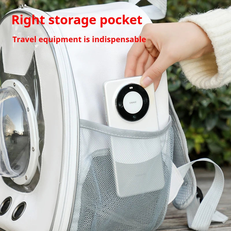 Space Capsule Pet Backpack 360 Degree View Cat Carrier