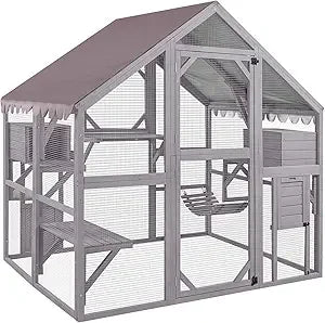 Aivituvin Outdoor Cat Enclosure with Bridges and Walkways