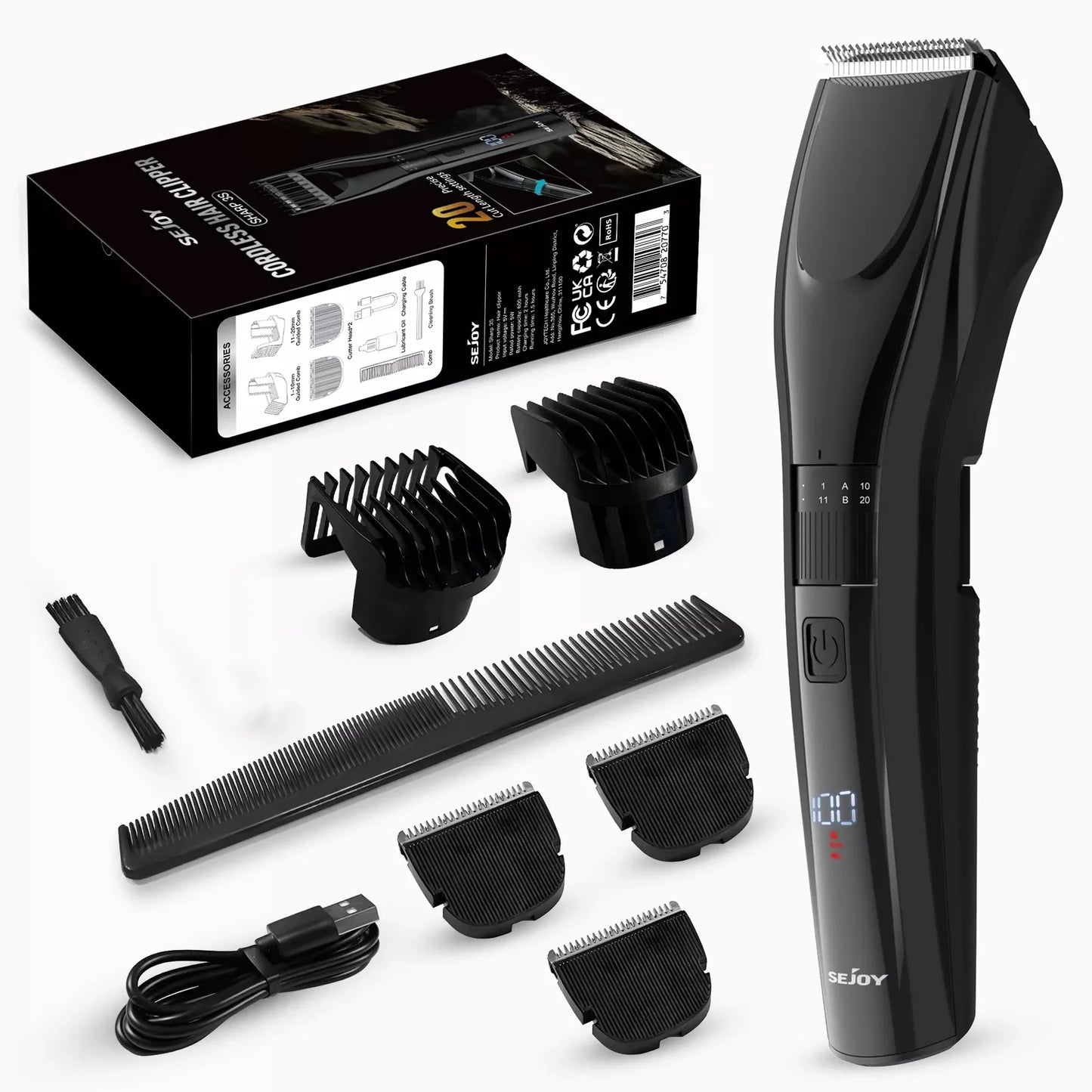 Sejoy Pet Hair Clippers for Dog and Cat Grooming