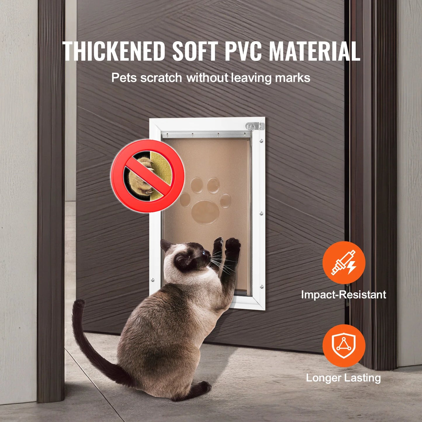 Dog Door Replacement Pet Flap Magnetic Weatherproof PVC