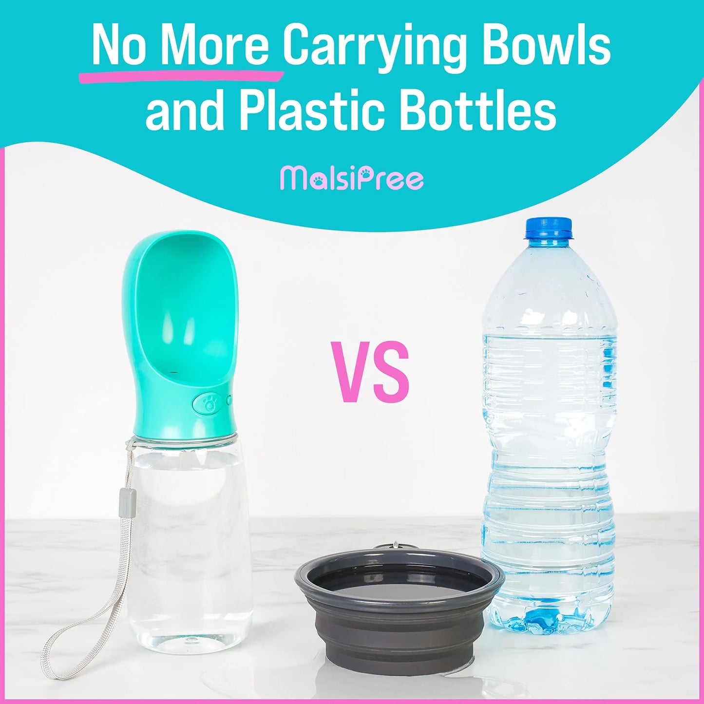 Portable Dog Water Bottle Travel Drinker Dog Supplies