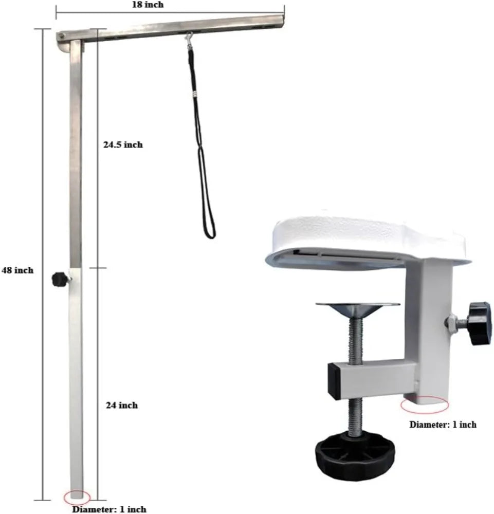 Heavy Duty Stainless Steel Frame Foldable Pet Grooming Table