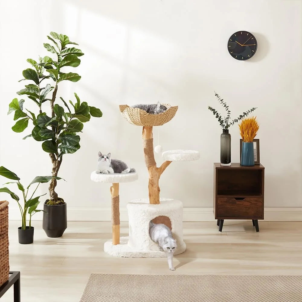 Dafify Modern Cat Tree Tower with Scratching Post