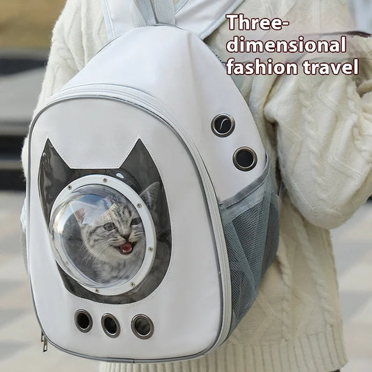 Space Capsule Pet Backpack 360 Degree View Cat Carrier