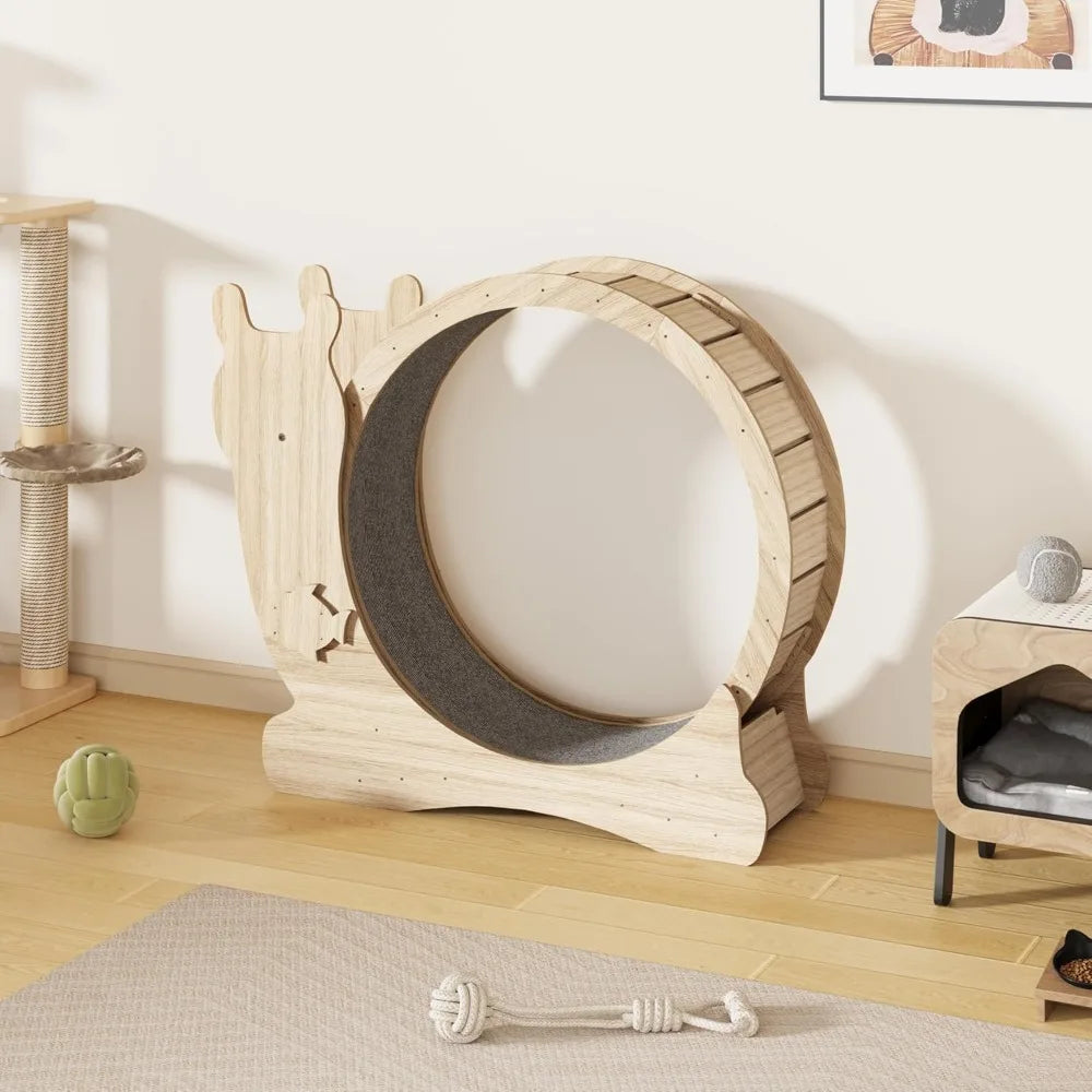 Cat Exercise Wheel with Locking Mechanism and Silent Design