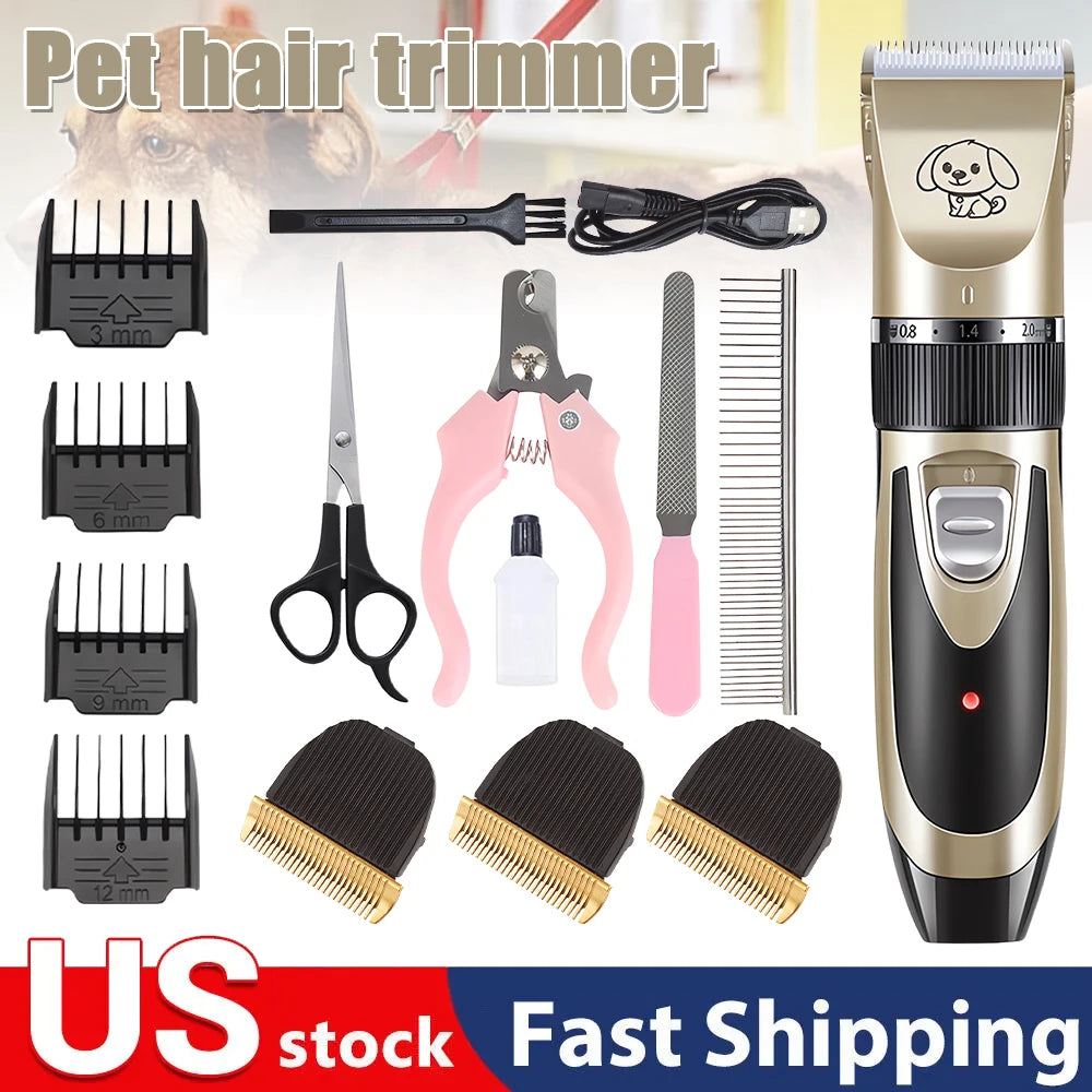 Electric Pet Clipper Grooming Kit for Dogs