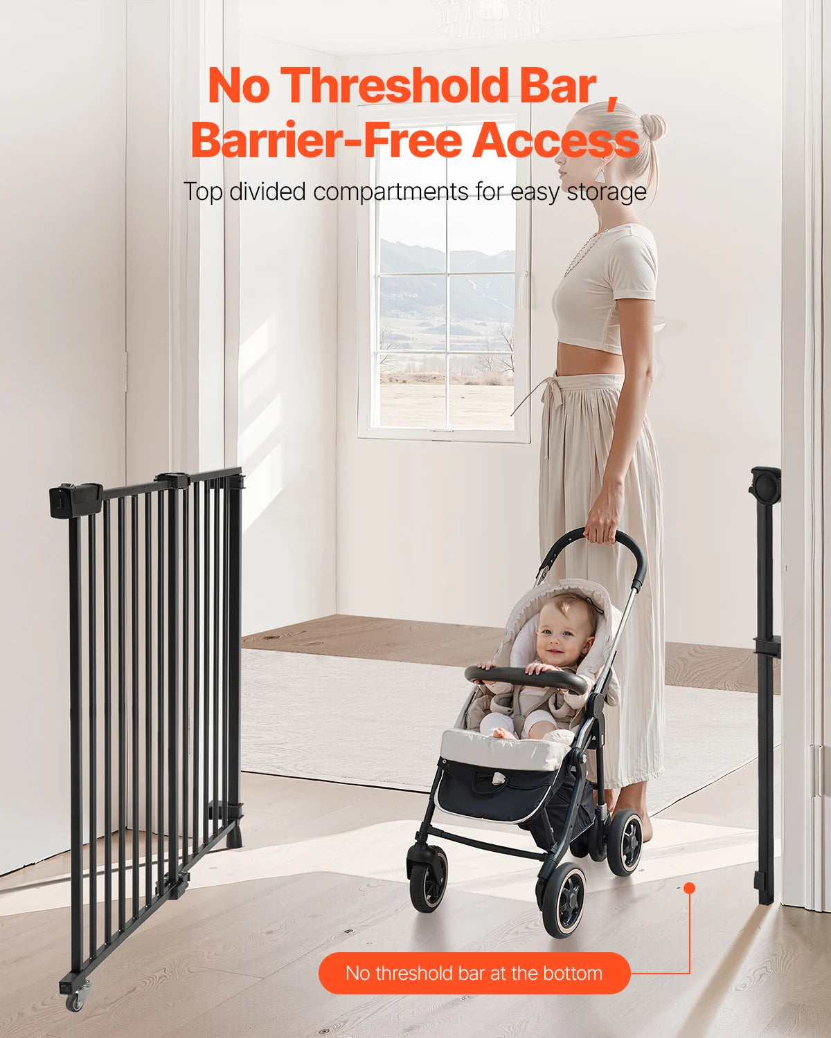 VEVOR Adjustable Baby Gate for Child and Pet Security