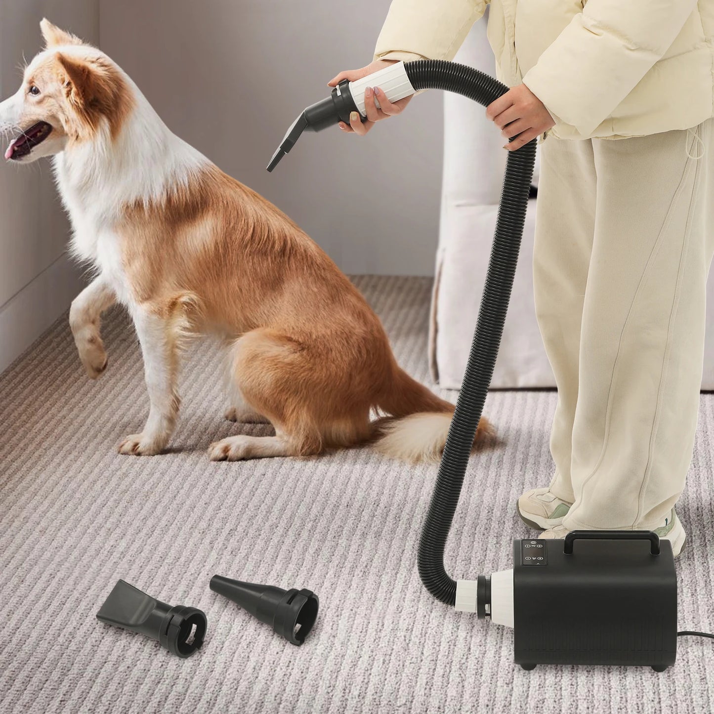 Dog Grooming Blow Dryer with 9 Speed Adjustment