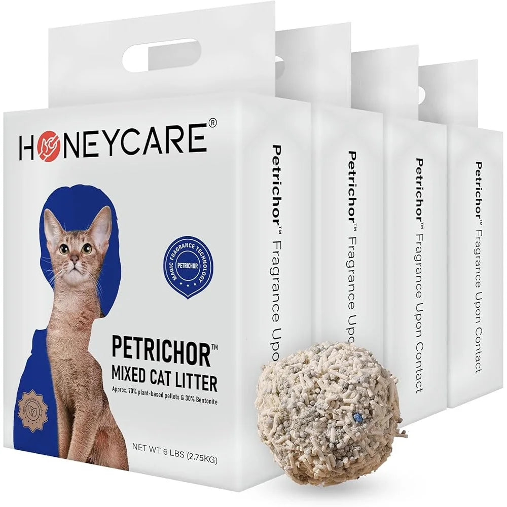Petrichor Cat Litter Tofu Pellets Quick Clumping Eco Friendly