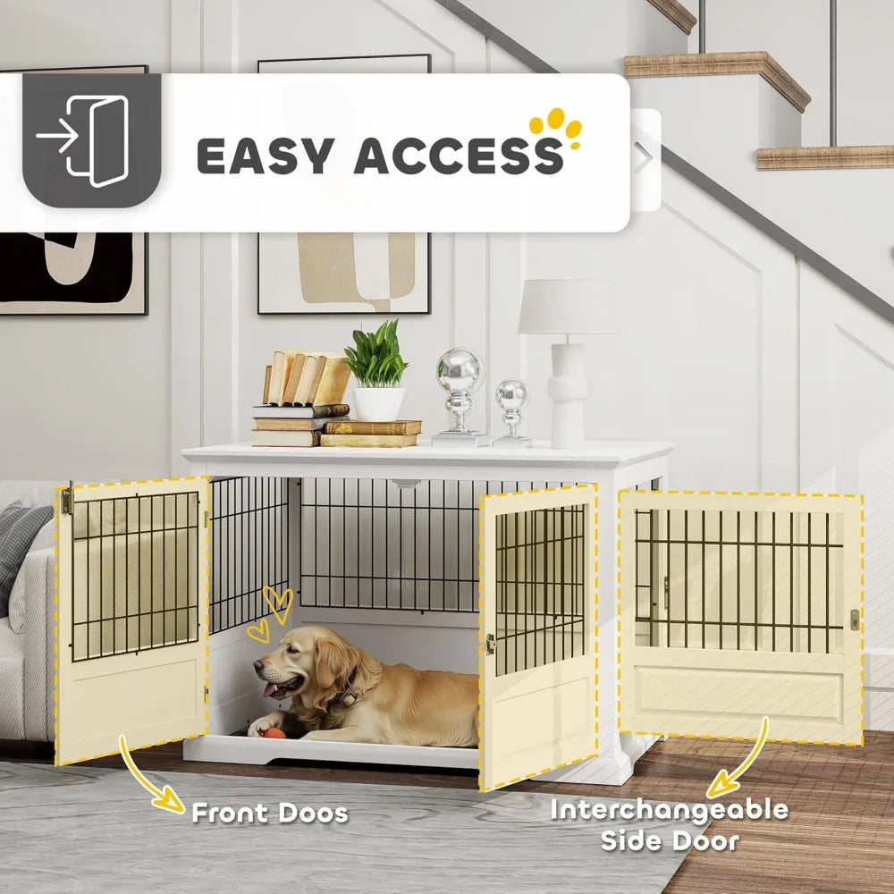 Dog Crate Furniture with Removable Tray by NoEnName