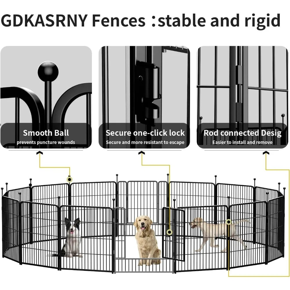 RBXCH Heavy Duty Portable Dog Playpen Indoor Outdoor