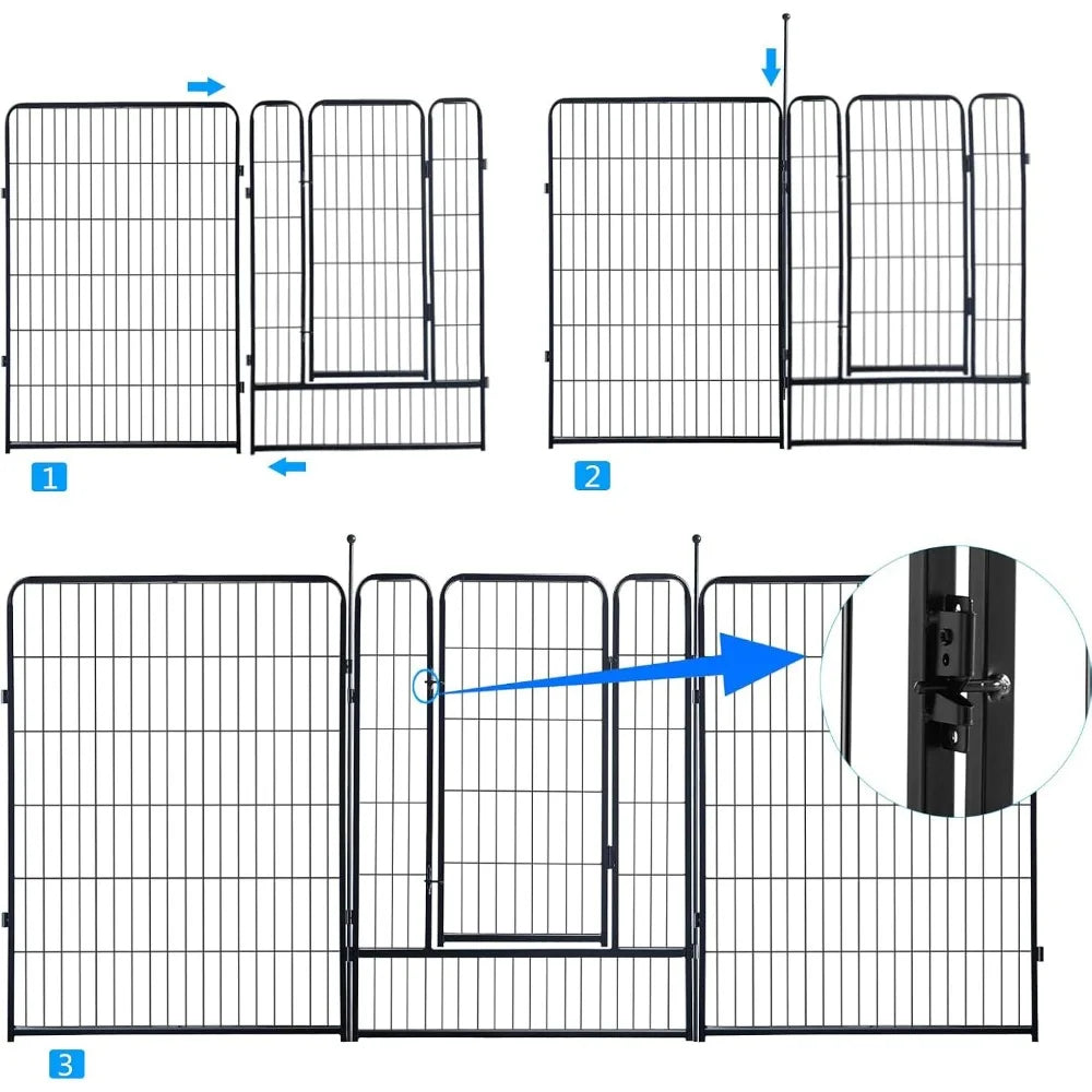 RBXCH Heavy Duty Portable Dog Playpen Indoor Outdoor
