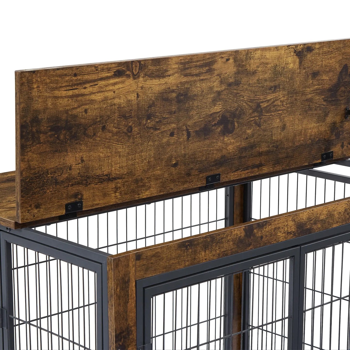 Furniture Style Dog Crate Side Table on Wheels