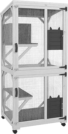 Wooden Catio Cat House by NoEnName