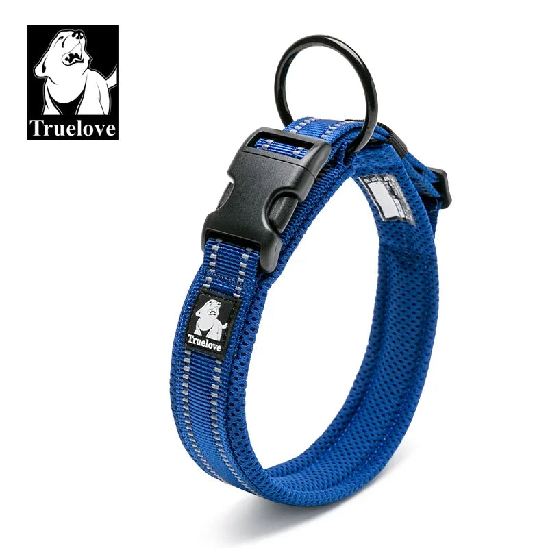 Truelove Padded Reflective Nylon Dog Collar With Quick Release