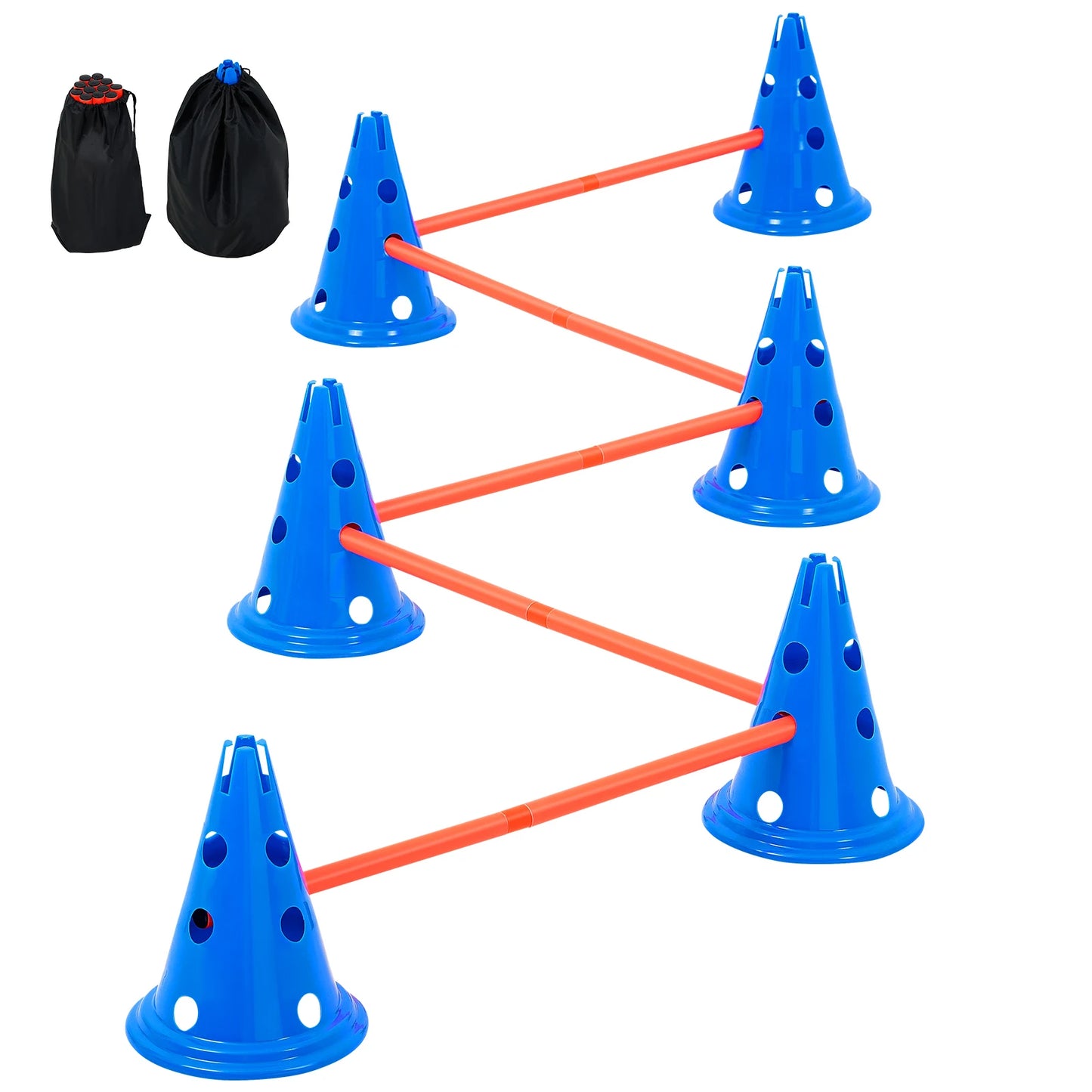 SucceBuy Dog Agility Hurdle Cone Set Training Starter