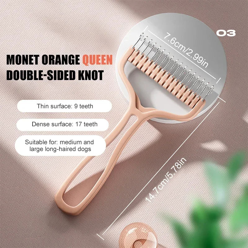 Pet Comb Double Sided Grooming Brush for Cats and Dogs