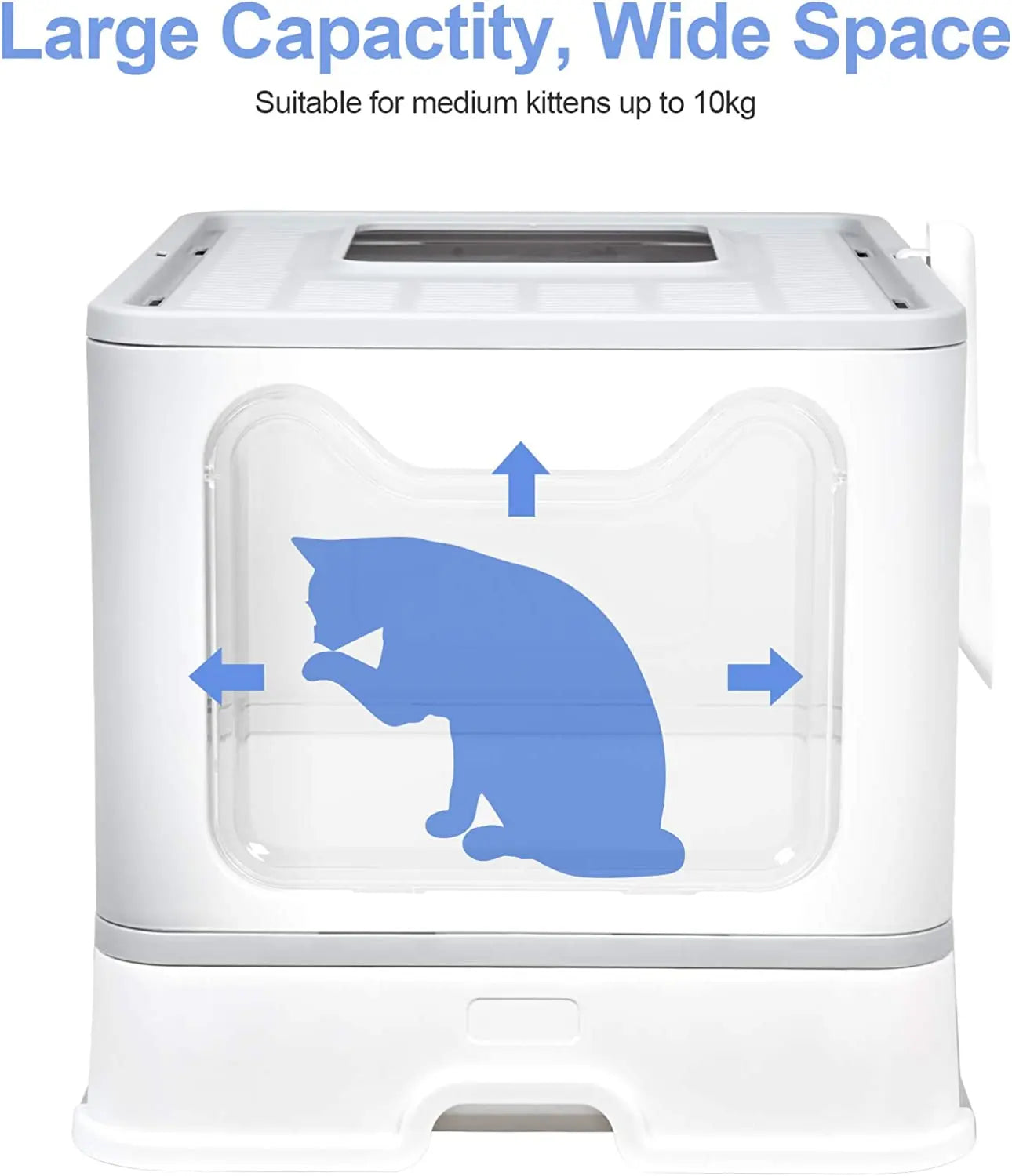 Top Entry Cat Litter Tray Box with Scoop