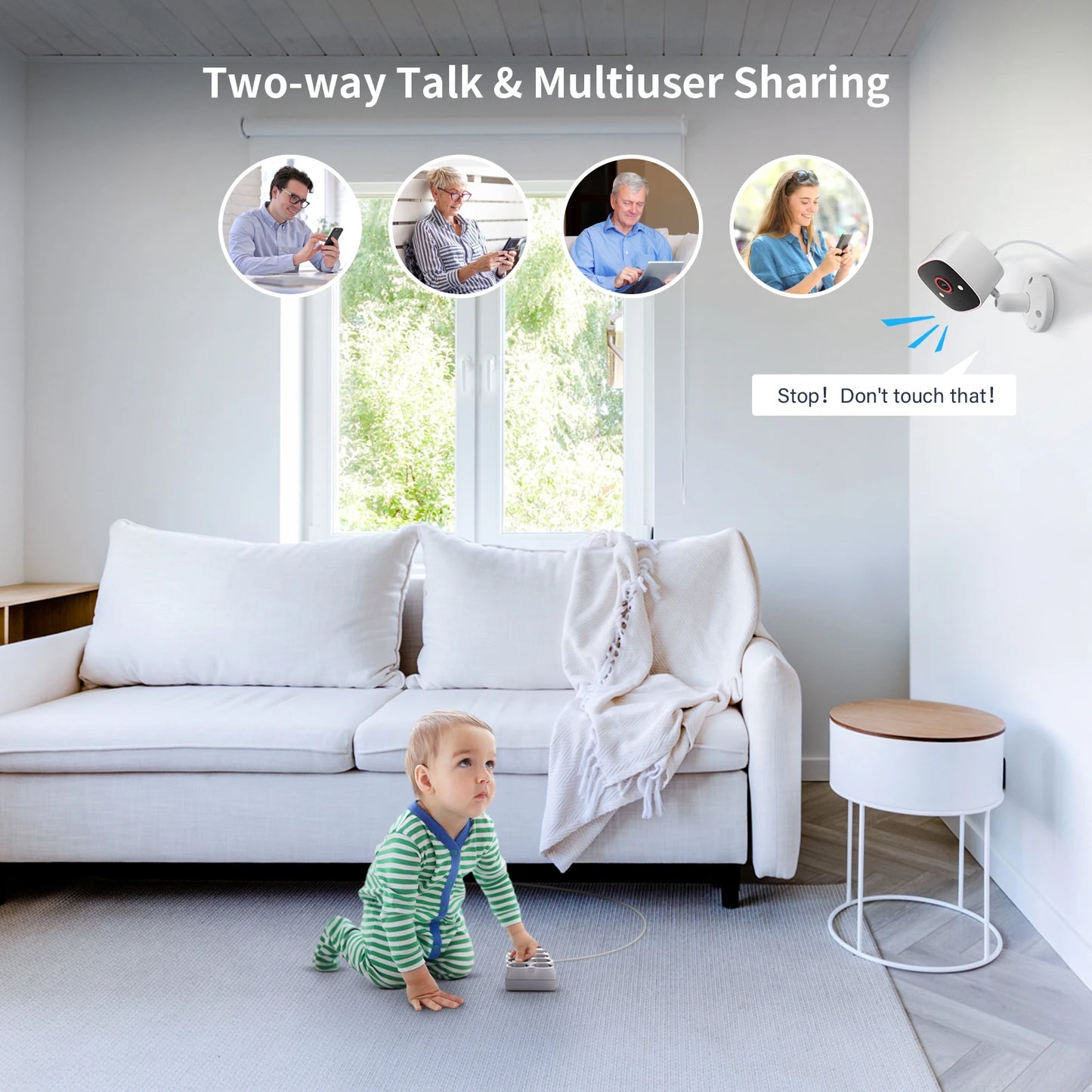 Jennov 2K HD Wireless Outdoor Indoor Security Camera