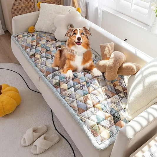 Boho Patchwork Floral Print Couch Cover for Pets