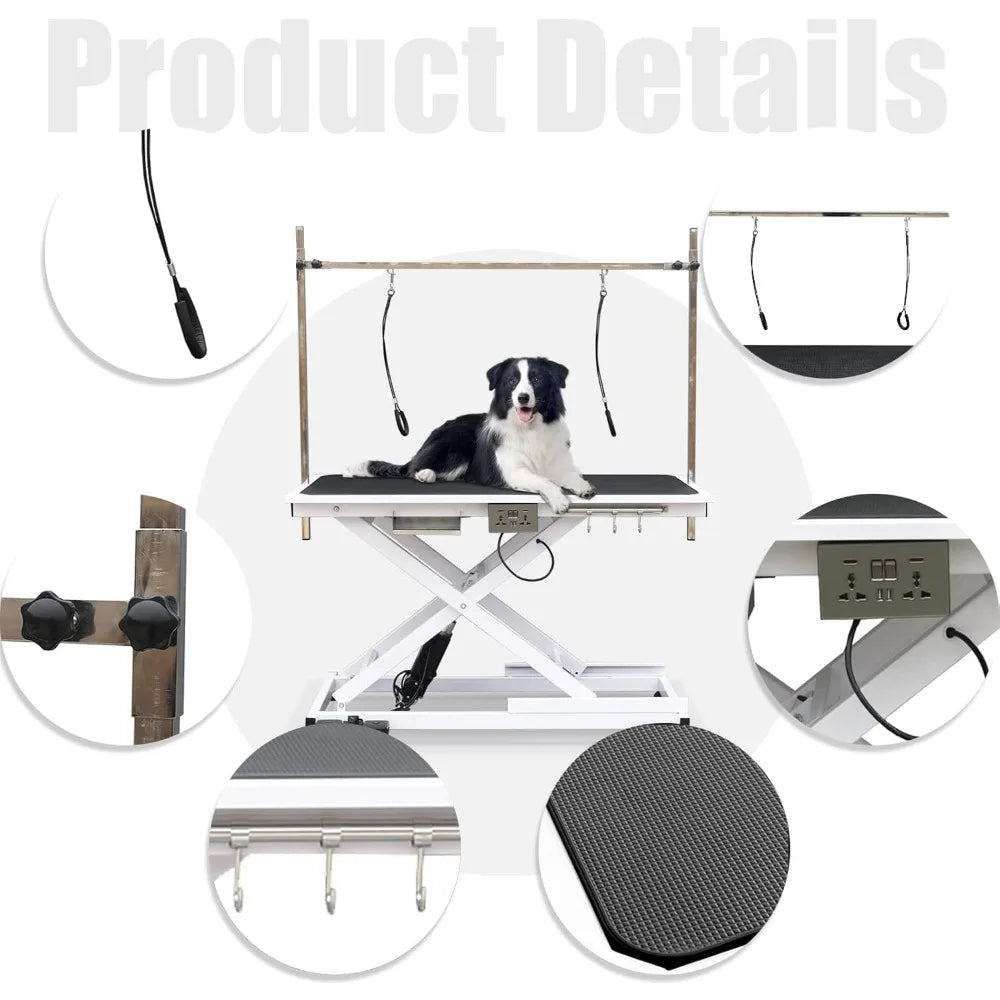 MKDK Professional Pet Grooming Table Adjustable Height Alloy Steel