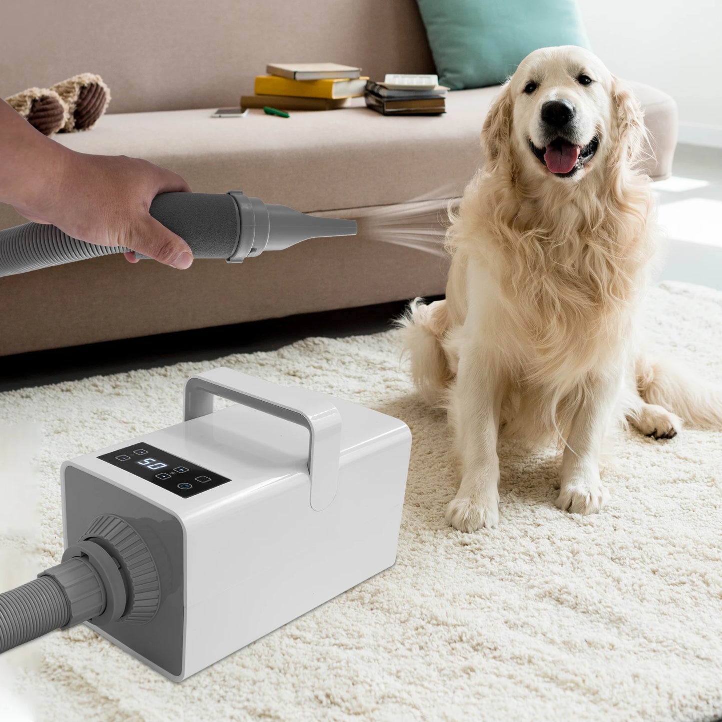 2200W Pet Grooming Dryer with Adjustable Temp and LCD Display