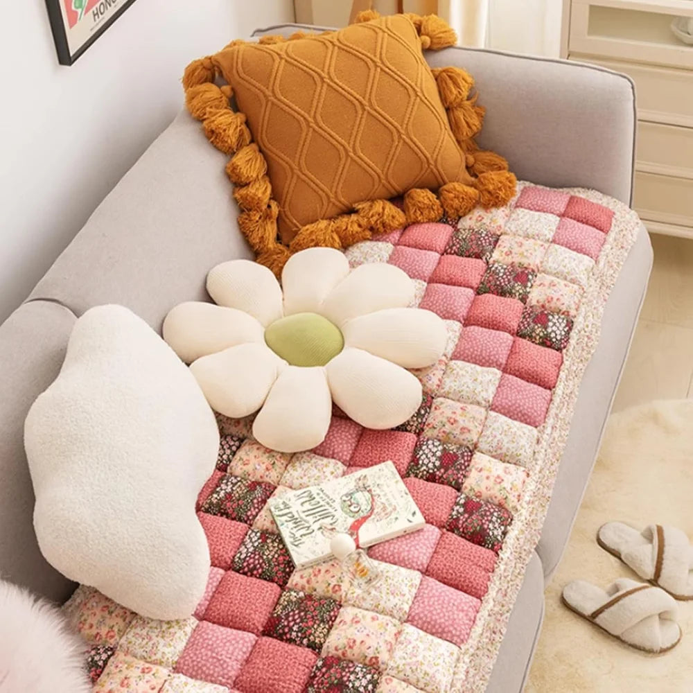 Boho Patchwork Floral Print Couch Cover for Pets