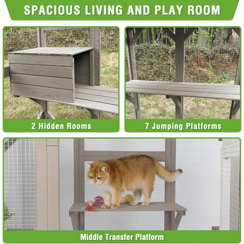 Large Cat Catio 4 Tier Outdoor Cat Enclosure