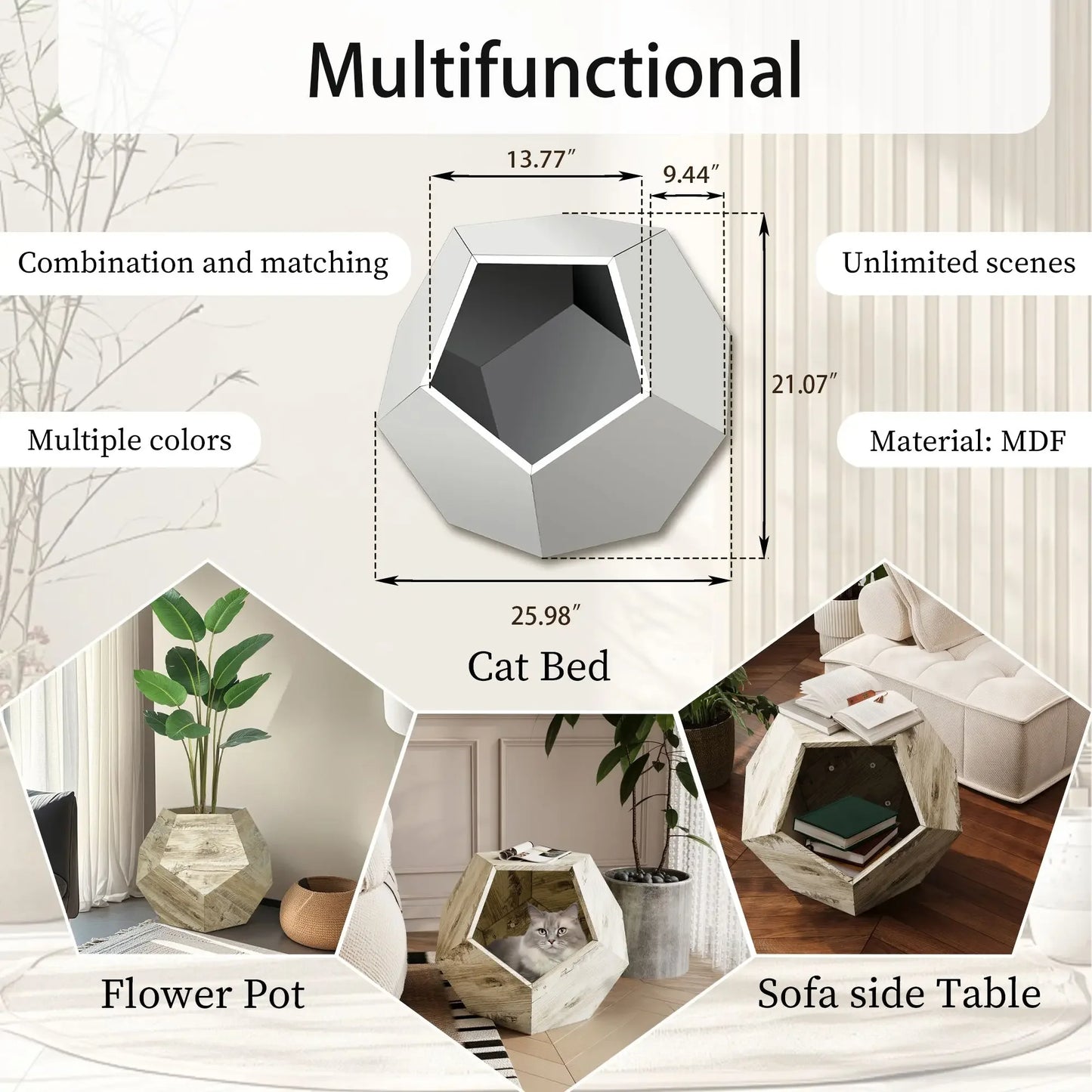 Modern Pet Furniture Cat Litter Box Sofa Side Table