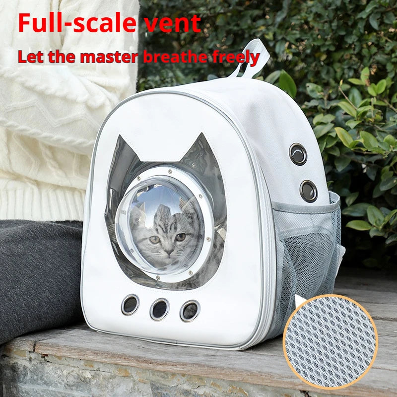 Space Capsule Pet Backpack 360 Degree View Cat Carrier