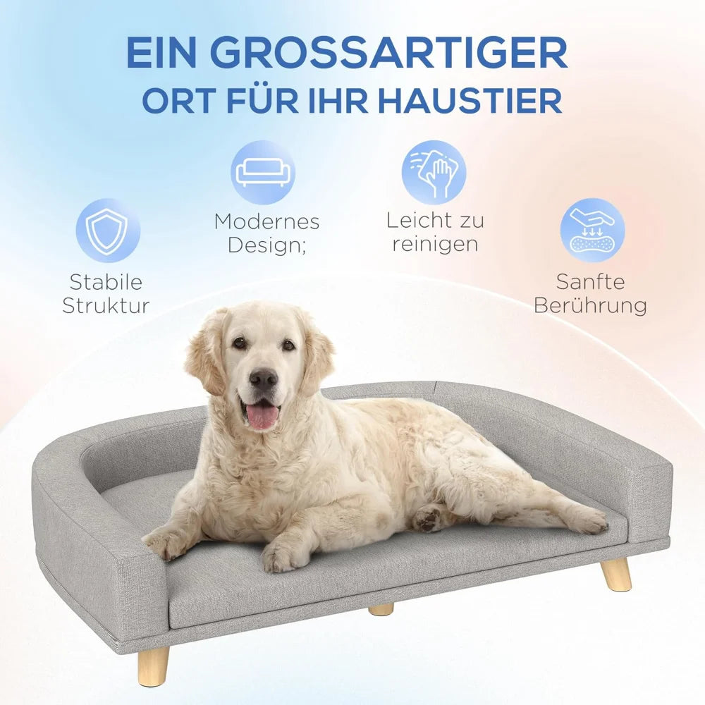 Dog Sofa Couch with Comfortable Luxury Cushion by NoEnName